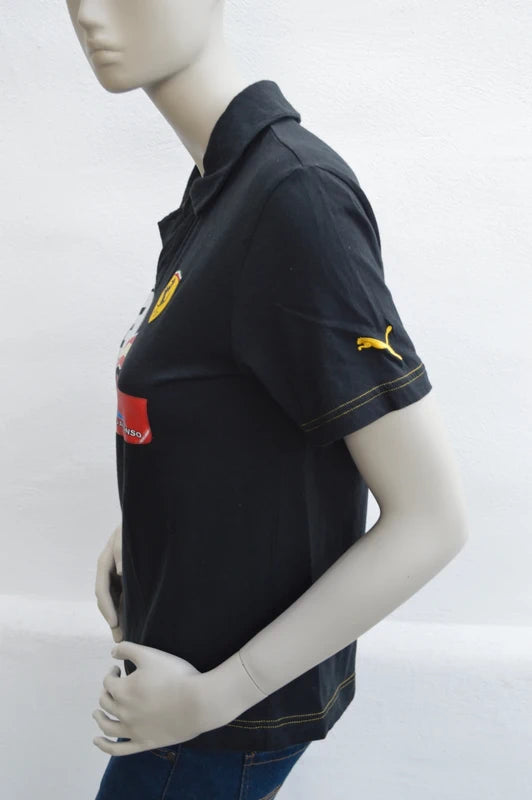 Puma Scuderia Ferrari Fernando Alonso Polo Shirt Schwarz – Gr. XS/S (D 40/42)Defekt / Lagerspuren