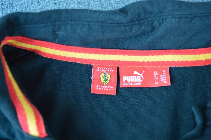 Puma Scuderia Ferrari Fernando Alonso Polo Shirt Schwarz – Gr. XS/S (D 40/42)Defekt / Lagerspuren