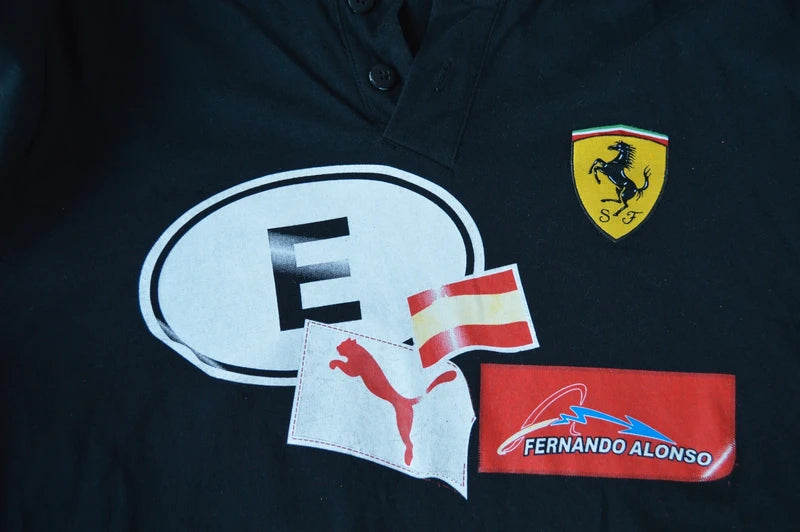 Puma Scuderia Ferrari Fernando Alonso Polo Shirt Schwarz – Gr. XS/S (D 40/42)Defekt / Lagerspuren