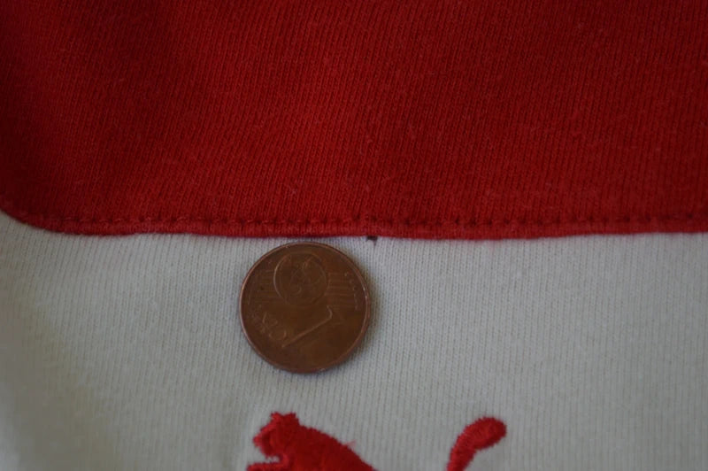 Puma Vintage Raglan T-Shirt in Creme/Rot – Gr. S