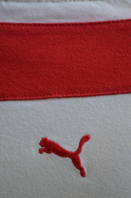 Puma Vintage Raglan T-Shirt in Creme/Rot – Gr. S