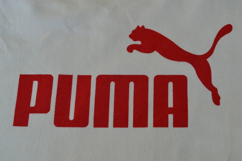 Puma Vintage Raglan T-Shirt in Creme/Rot – Gr. S