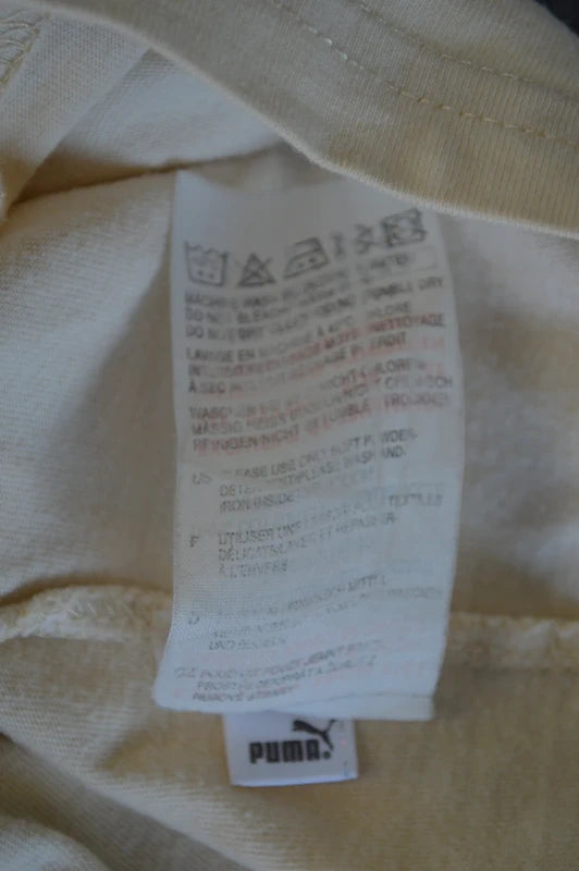 Puma Vintage Raglan T-Shirt in Creme/Rot – Gr. S