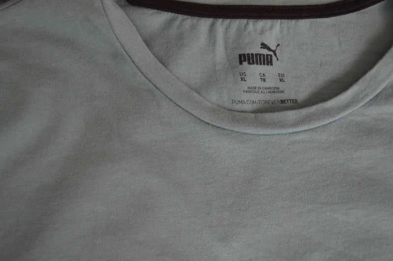 Puma – Damen Graphic T-Shirt mit Cat-Logo in Petrol / Salbeigrün – Gr. XL