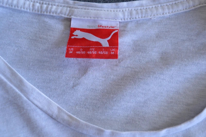 Puma „Free Your Mind“ Grafik-T-Shirt – Grau-Melange – Gr. M (Sehr gut)