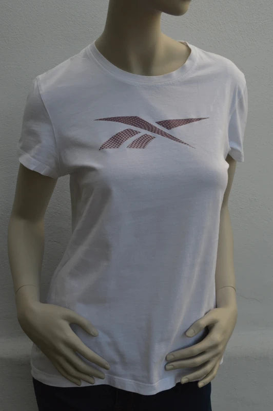 Reebok Classic Halftone Vector Logo T-Shirt in Weiß – Gr. M