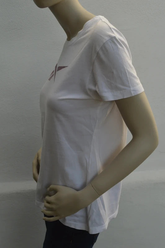 Reebok Classic Halftone Vector Logo T-Shirt in Weiß – Gr. M