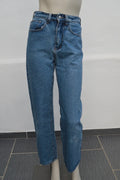 SHEIN Damen High-Waist Jeans Wonderful in Mid-Blue – Gr. XS (34)