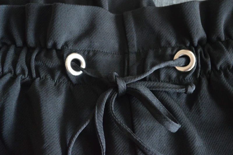 SHEIN – Damen Wide Leg Plissée-Hose in Schwarz mit Tunnelzug – Gr. S (Hervorragender Zustand)