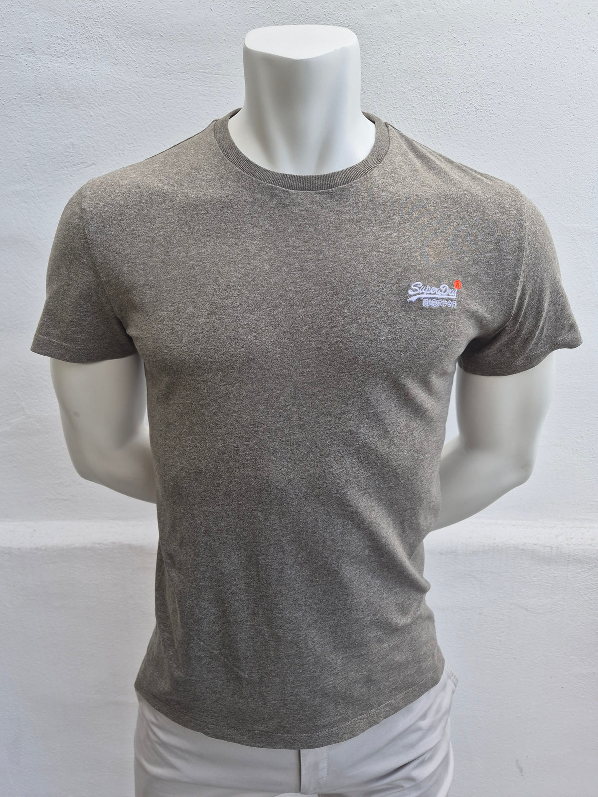 Superdry Orange Label Classic T-Shirt – Khaki Meliert – Größe M