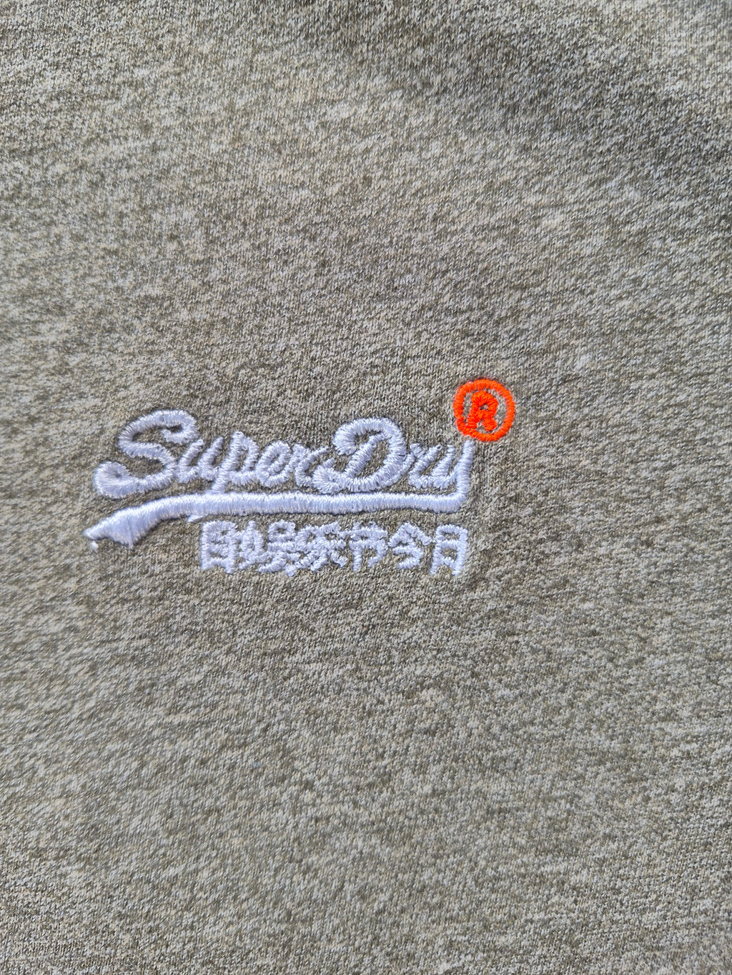 Superdry Orange Label Classic T-Shirt – Khaki Meliert – Größe M