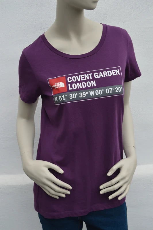 The North Face Damen T-Shirt Covent Garden London in Violett – Gr. L