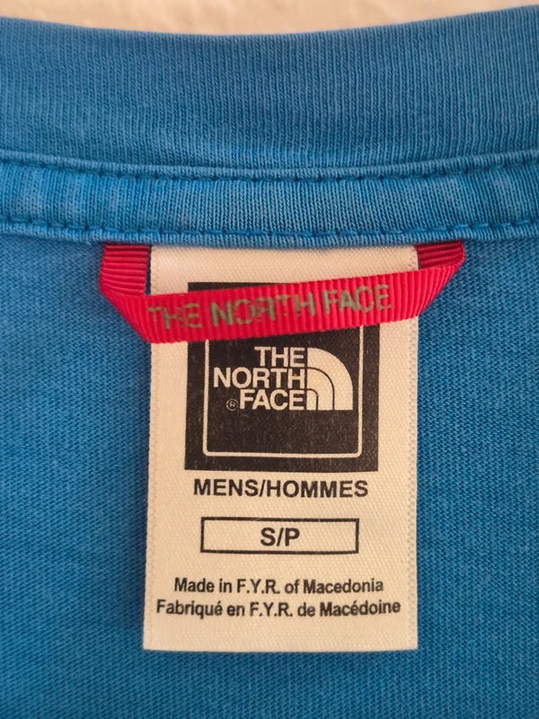The North Face Herren T-Shirt „Never Stop Exploring“ – Blau – Gr. S (Guter Zustand mit kl. Makel)