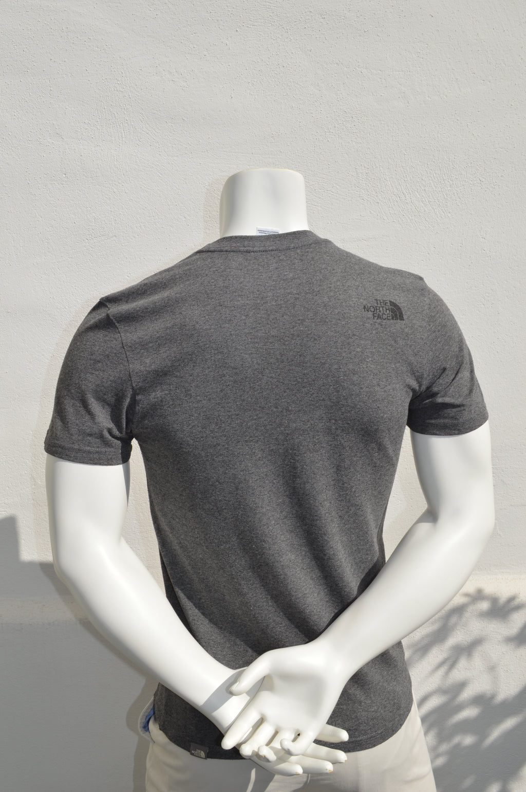 The North Face T-Shirt Grau Melange – Mountain Print Größe M