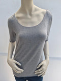 Tommy Hilfiger Damen 1/2-Arm Jersey-Top in Grau-Meliert – Gr. S