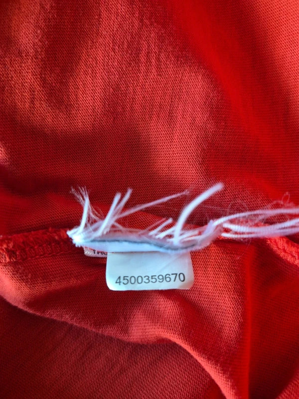 Tommy Hilfiger Damen T-Shirt Rot mit edler Brust-Stickerei – Größe S (Sehr guter Zustand)