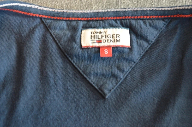 Tommy Hilfiger Denim Damen T-Shirt Dunkelblau (Vintage Fading) – Größe S (Guter Zustand)
