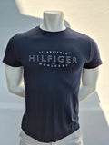 Tommy Hilfiger – Slim Fit Graphic T-Shirt Established 1985 in Navy-Blau – Gr. S