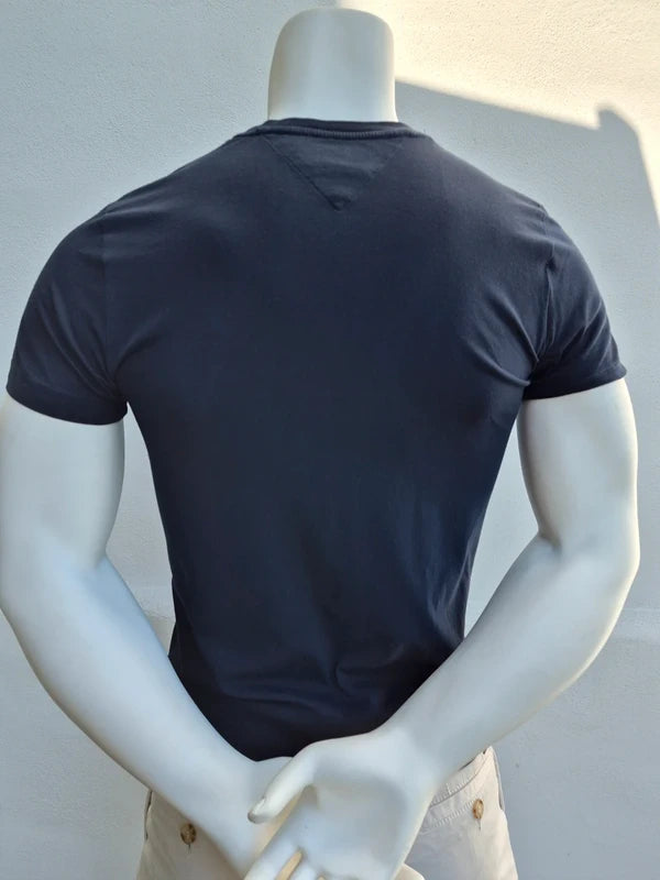 Tommy Hilfiger – Slim Fit Graphic T-Shirt Established 1985 in Navy-Blau – Gr. S