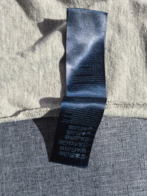 Tommy Jeans Damen Crop T-Shirt in Grau-Meliert mit Flaggen-Logo – Gr. XS