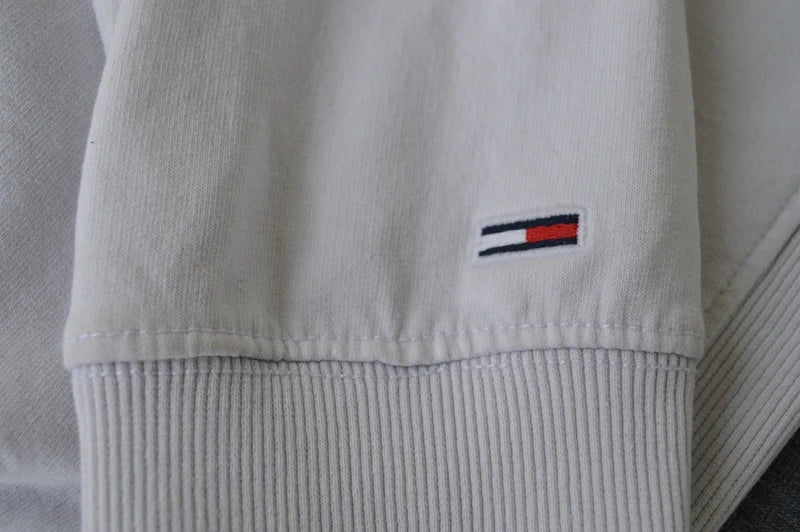 Tommy Jeans Herren Logo Hoodie in Weiß – Gr. S