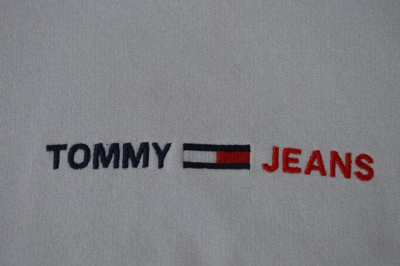 Tommy Jeans Herren Logo Hoodie in Weiß – Gr. S