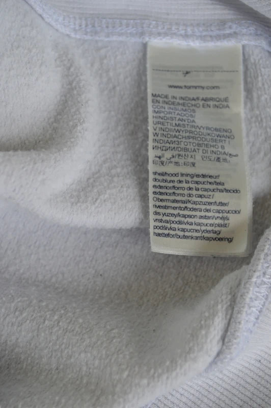 Tommy Jeans Herren Logo Hoodie in Weiß – Gr. S