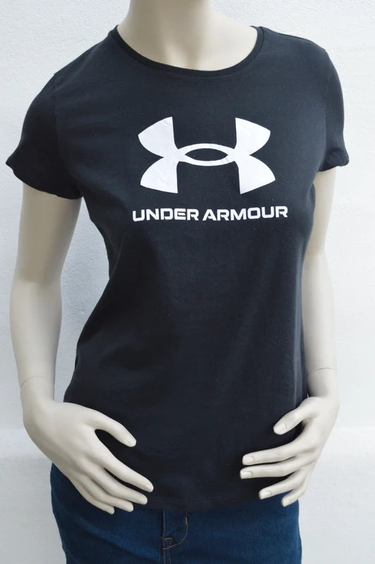 Under Armour Classic Big Logo Damen T-Shirt in Schwarz – Gr. XSS (Tag YXL)