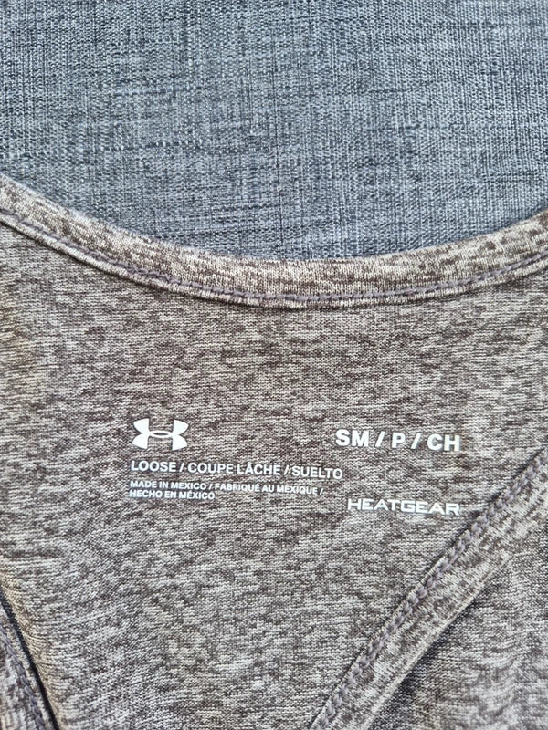 Under Armour Damen HeatGear Loose Racerback Tank Top in GrauOrange – Gr. S