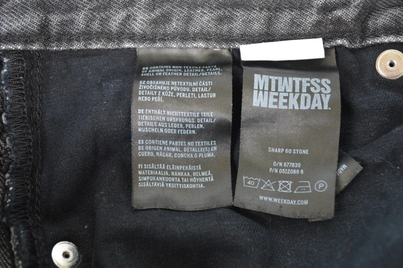 Weekday Sharp Jeans W29/L30 – Schwarz/Grau