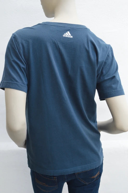 adidas Damen/Girls Brushstroke Logo T-Shirt in Graublau – Gr. XS/S