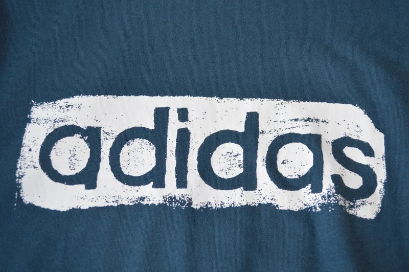 adidas Damen/Girls Brushstroke Logo T-Shirt in Graublau – Gr. XS/S