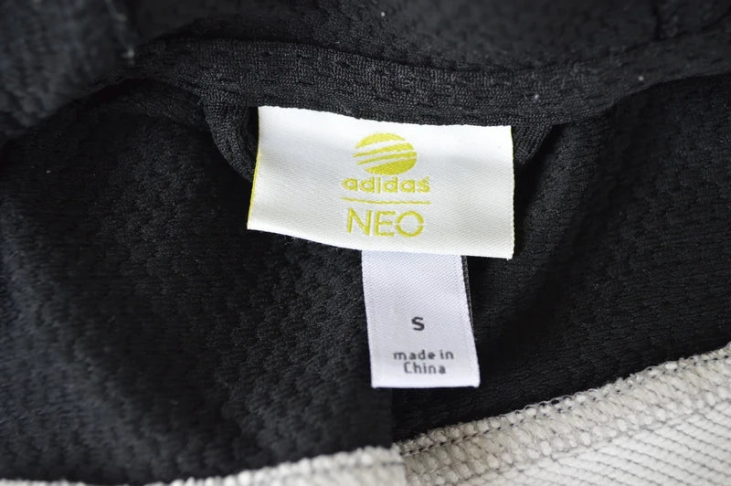 adidas Neo Damen Colorblock Sweatjacke in GrauSchwarz – Gr. S