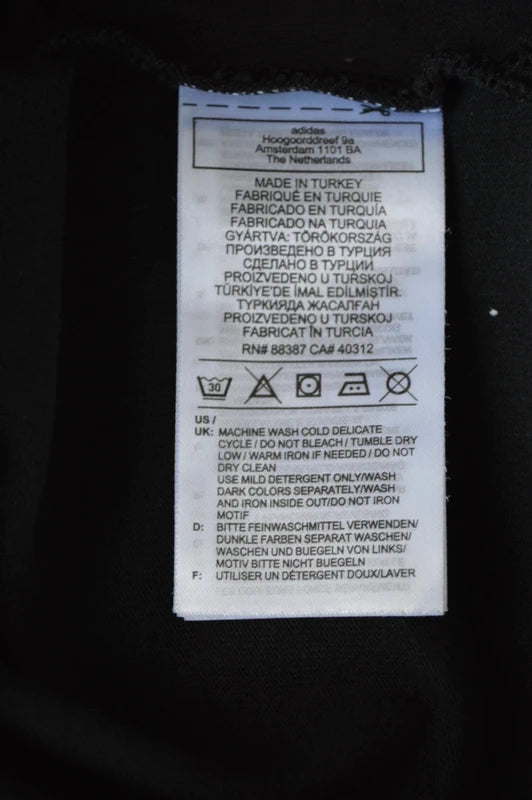 adidas Originals 3-Stripes Long T-Shirt  Kleid in Schwarz – Gr. 32 (XS)