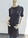 adidas Originals Damen 3-Stripes Tee Dress in Schwarz – Gr. M (D 38)
